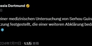 【千亿体育】👀有情况？多特官方：对吉拉西体检时发现需进一步检查的伤势