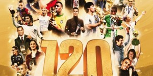 【千亿体育】FIFA官推晒成立120周年海报：贝利、马拉多纳、梅罗居C位