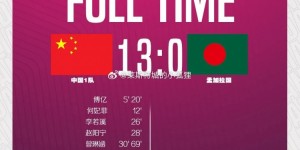 【千亿体育】中体联世界杯：中国女足一队13-0孟加拉国，位列小组第一