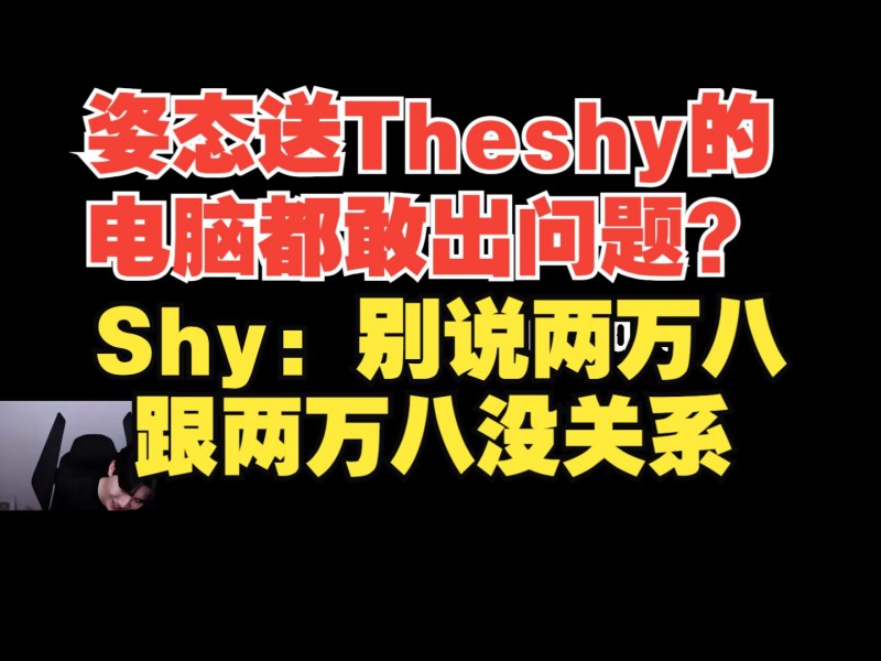 姿态送Theshy的电脑都敢出问题？Theshy：别说两万八了，没办法！